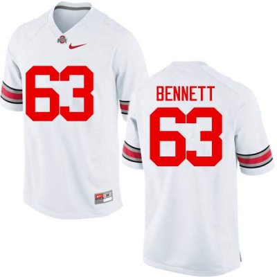 NCAA Ohio State Buckeyes Men's #63 Michael Bennett White Nike Football College Jersey WKL6045RZ